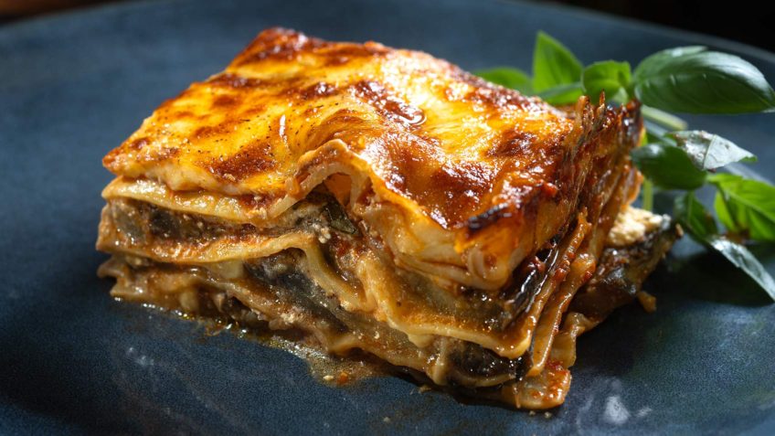Eggplant Lasagne with Crème Fraîche